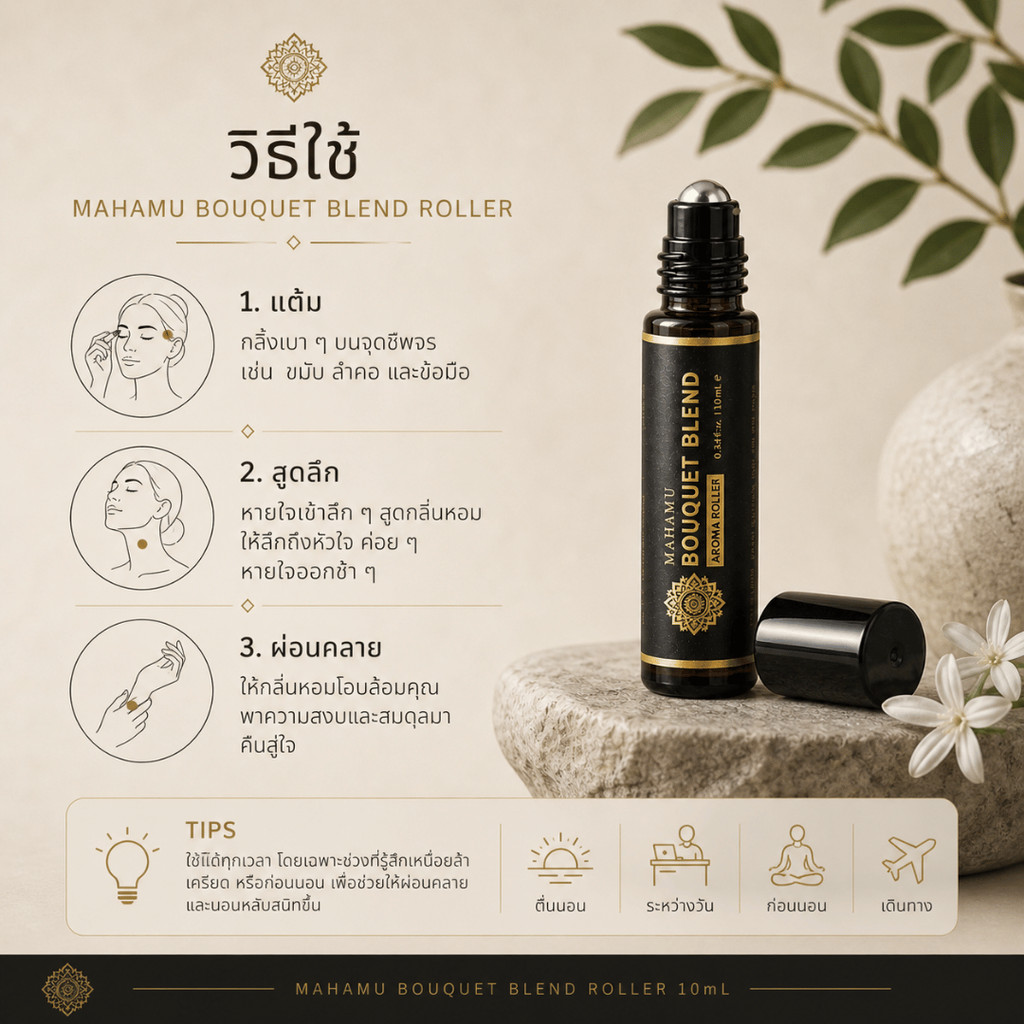 MAHAMU Bouquet Blend Aroma Roller 10ml - Image 5