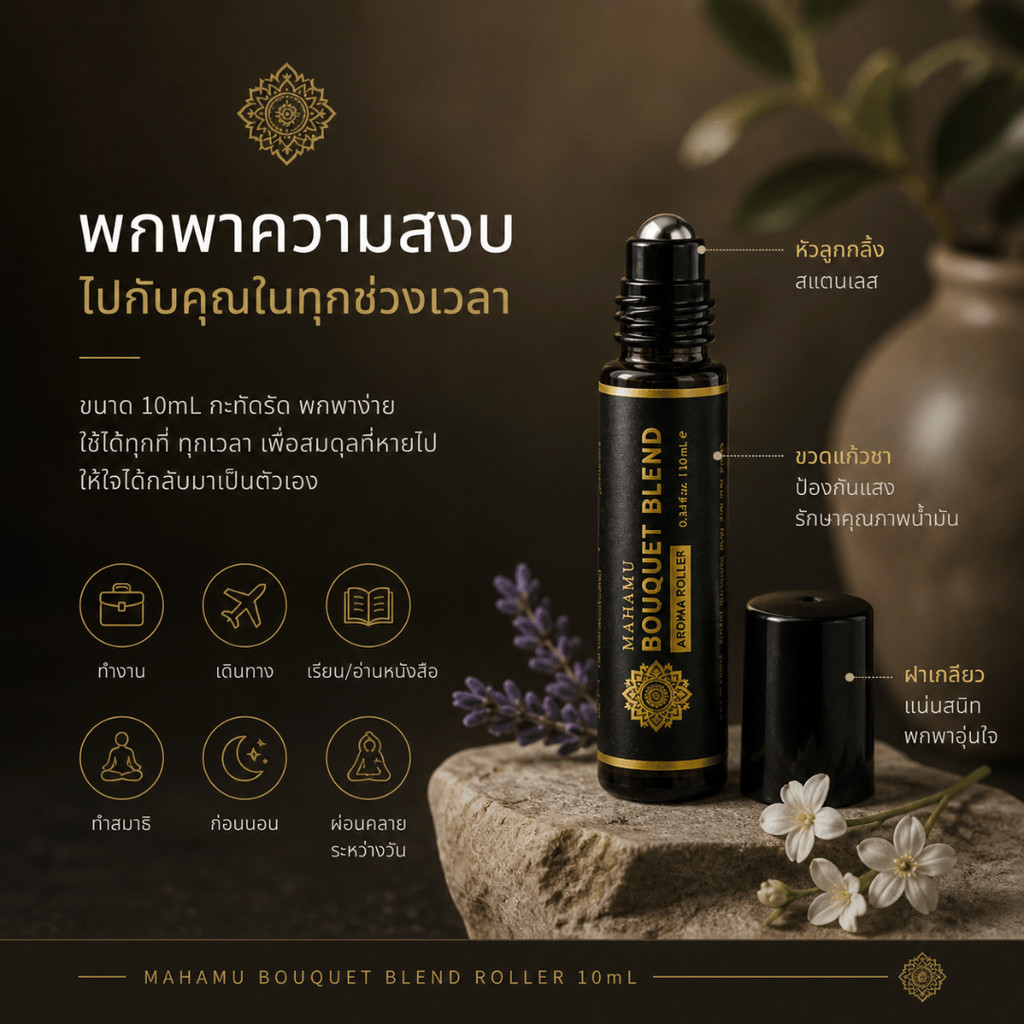 MAHAMU Bouquet Blend Aroma Roller 10ml - Image 6